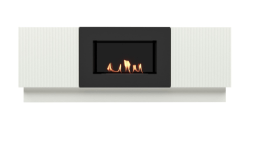 Тумба с биокамином Firelight BFP/P-1400L белая